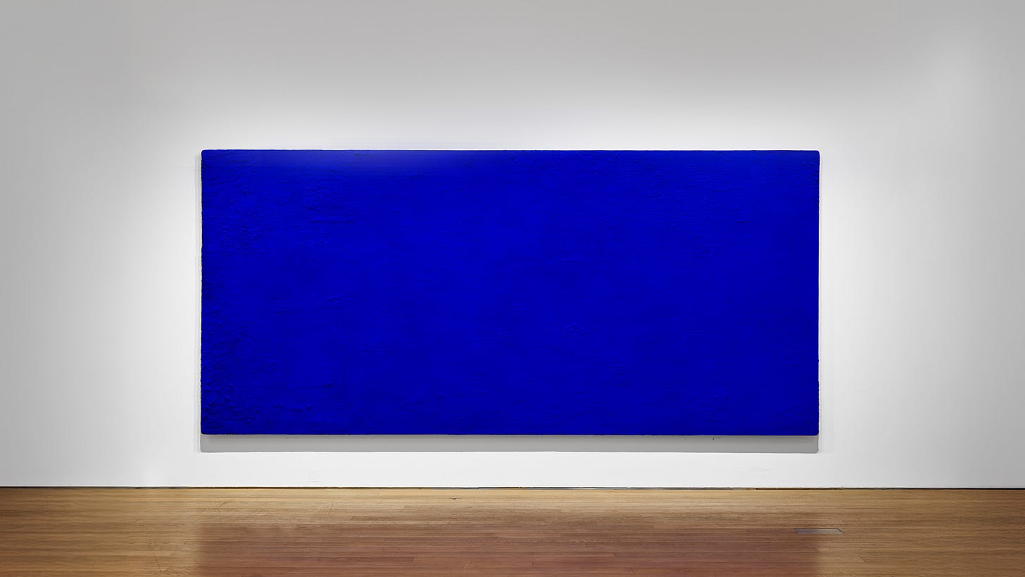 Yves Klein's 'open window to freedom': California, (IKB 71), 1961 |  Christie's