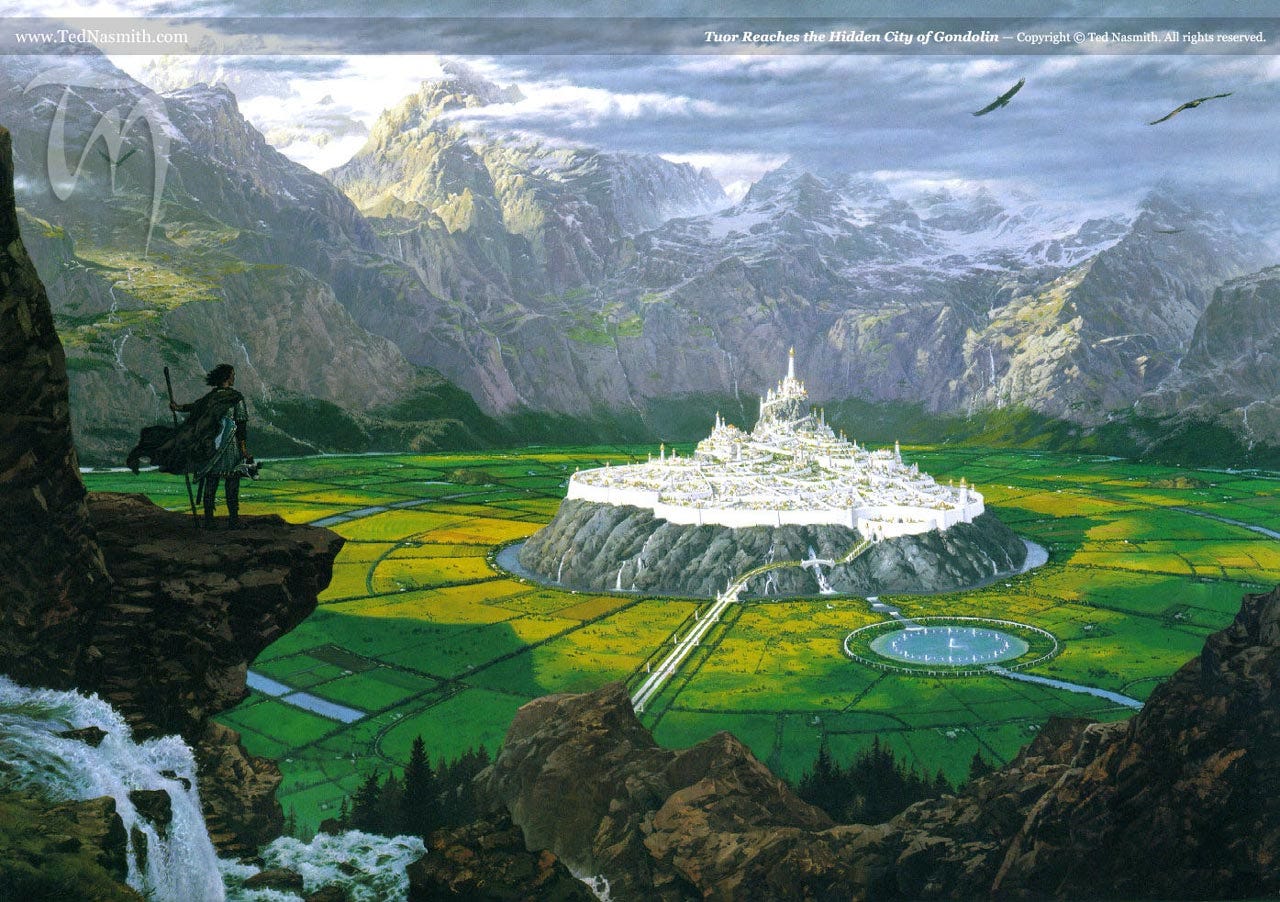 Tuor Reaches the Hidden City of Gondolin – Ted Nasmith