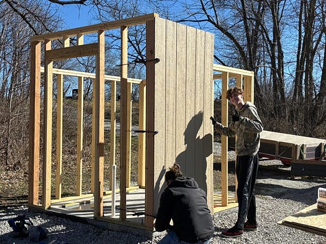 Adding Hardboard Walls to the Well House