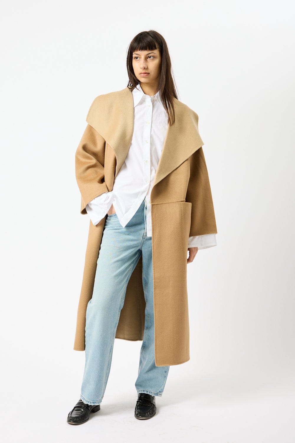 Toteme Two-Tone Signature Wool Cashmere Coat - Bessette
