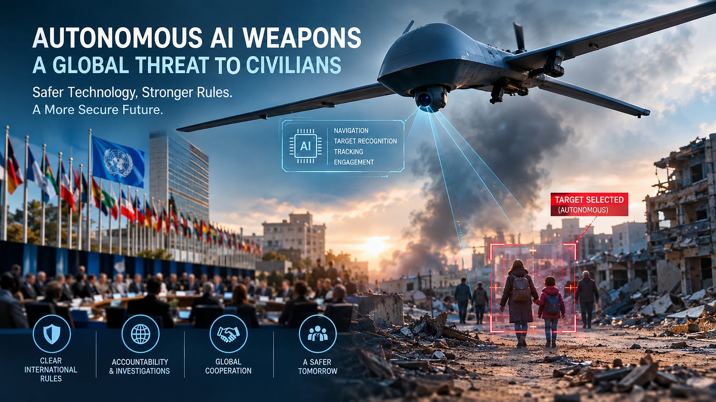 Autonomous Weapons Are a Global Threat to Civilians and Require International Cooperation