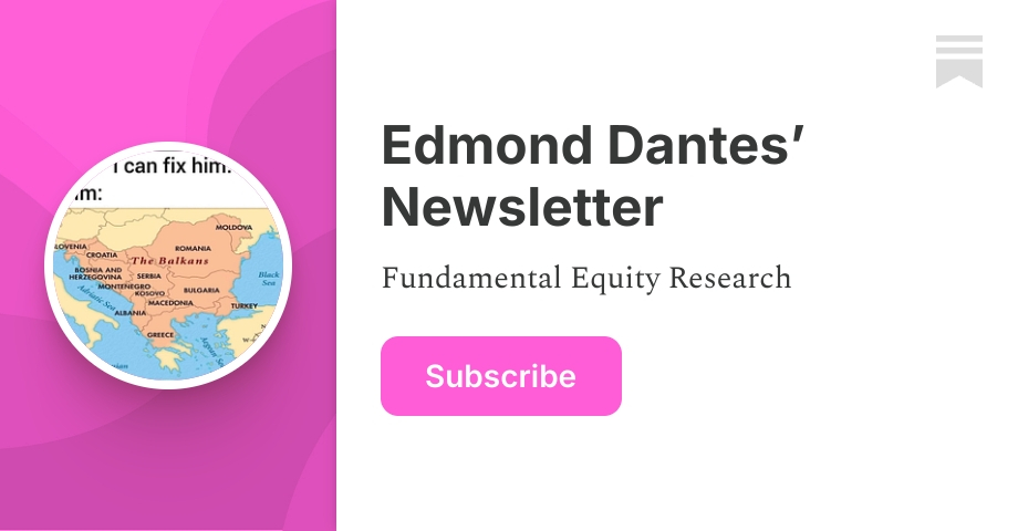 Edmond Dantes’ Newsletter | Substack