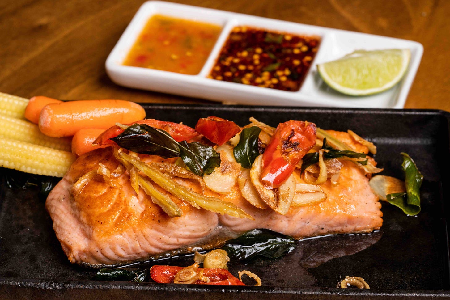 Pan-fried Salmon Steak Pan-fried Salmon Steak
