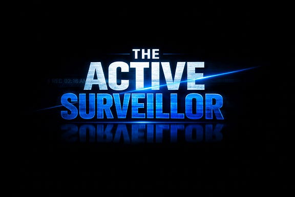 Blue logo for The Active Surveillor