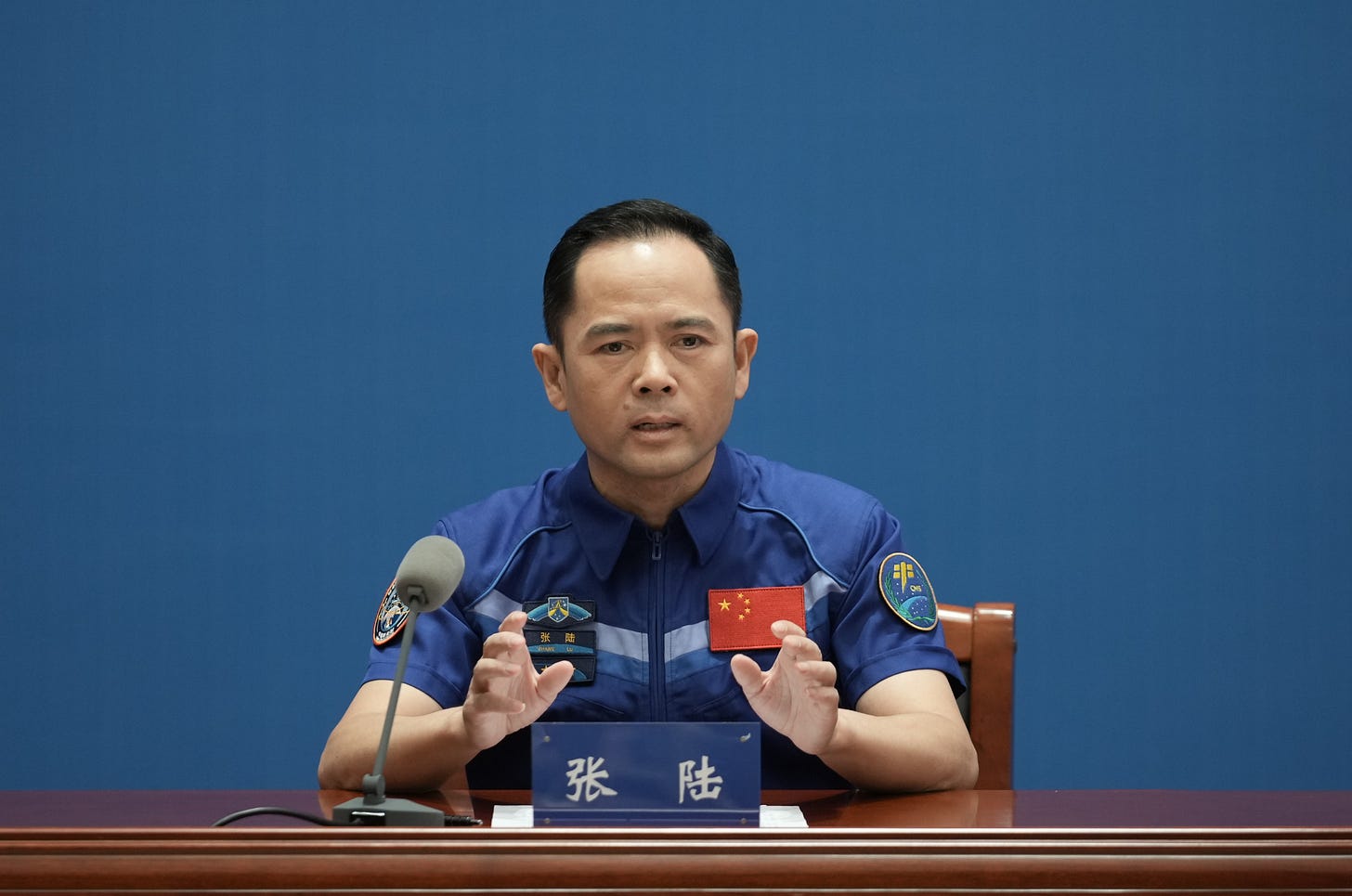 Zhang Lu getting into specifics while answering a question from a reporter on August 5th 2026. Zhang Lu getting into specifics while answering a question from a reporter on August 5th 2026.