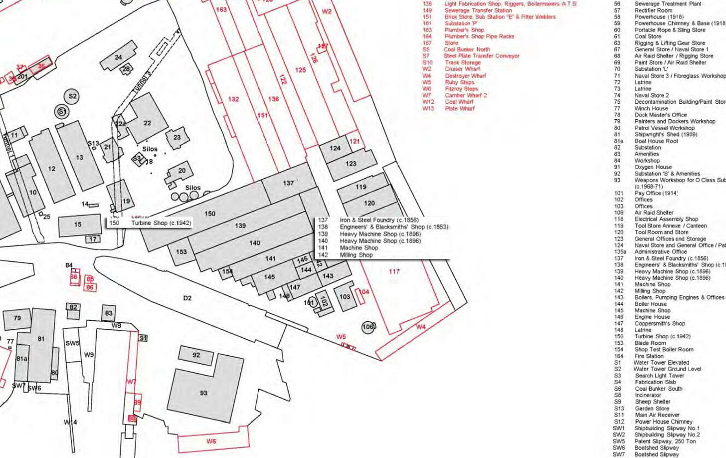 The Engineering Workshops 150, 139 etc tagged - from the Management PDF