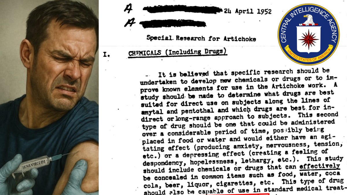 Declassified CIA Documents Reveal Plans to Control Human Behavior Through Chemicals Covertly Delivered via Vaccinations