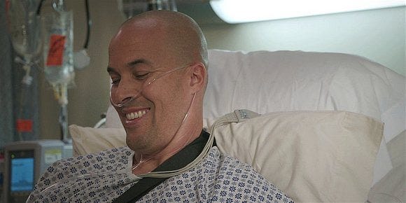 Walker James Coby Bell laughing with tubes in his nose. Walker James Coby Bell laughing with tubes in his nose.