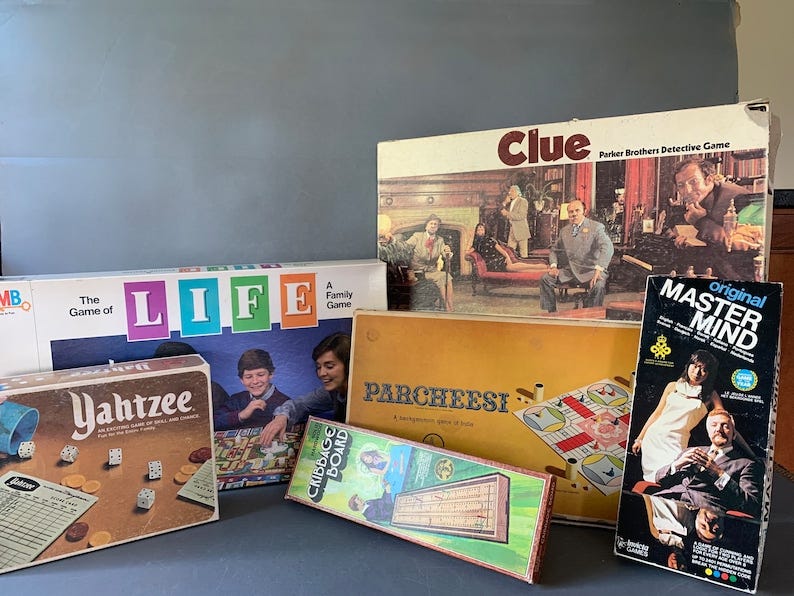 Game night lot  set of 6 classic vintage games  Life Clue image 1