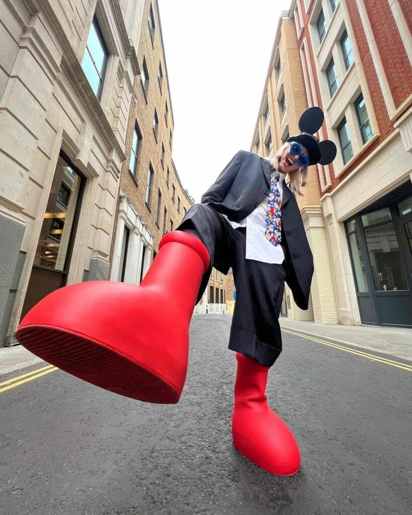 What To Know About MSCHF's Viral 'Big Red Boot'