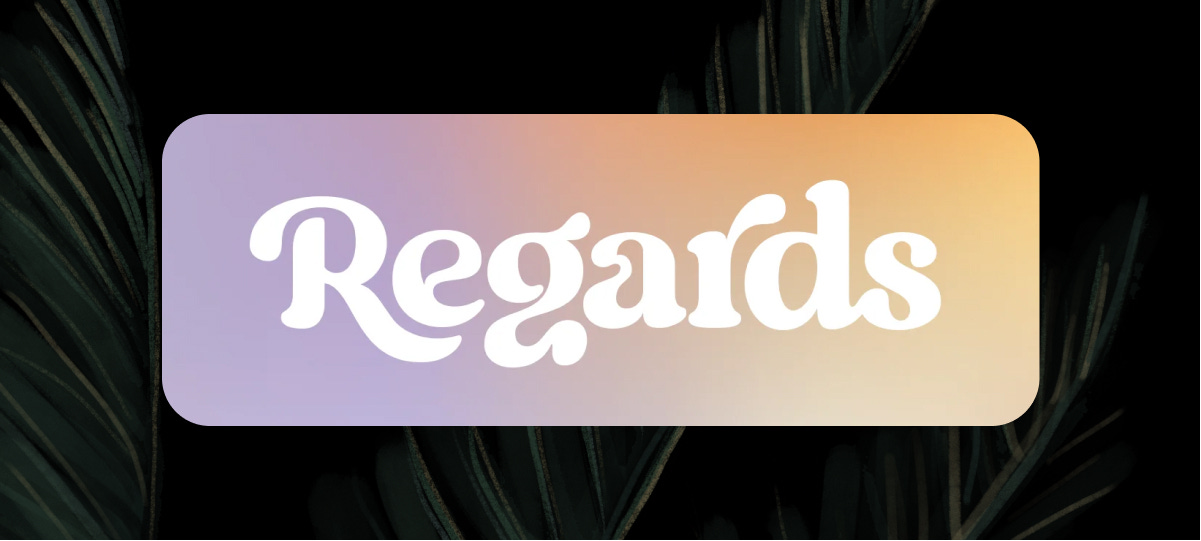 Regards font with one style