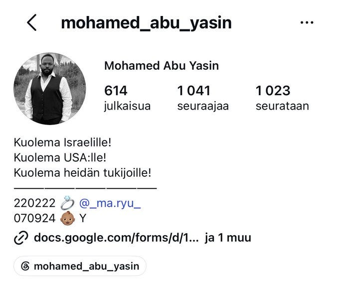 Kuten oletettua, Vasemmistoliiton ehdokas riensi pikaisesti poistamaan Instagram-tilinsä – joko toivoen, että puhe hänestä laantuu tai että asia ei kulkeudu Vasemmistoliiton päättäjille. Poisto oli kuitenkin turhaa, sillä puolue on asettunut 100-prosenttisesti ehdokkaansa taakse.