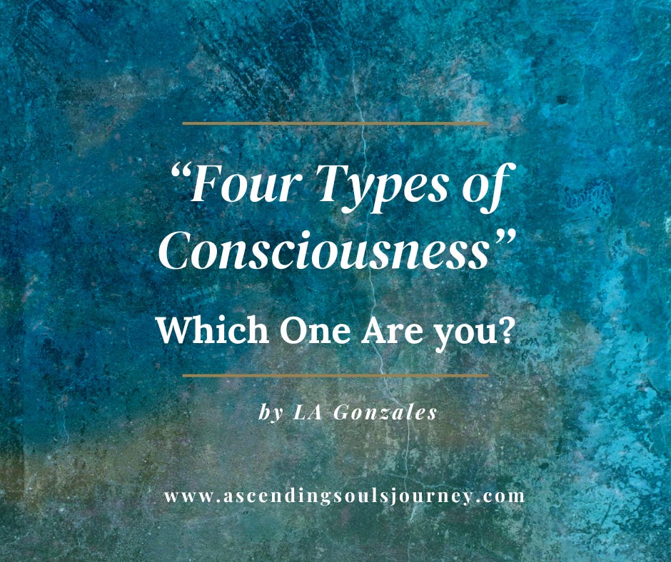 Four Types of Consciousness by LA Gonzales Four Types of Consciousness by LA Gonzales