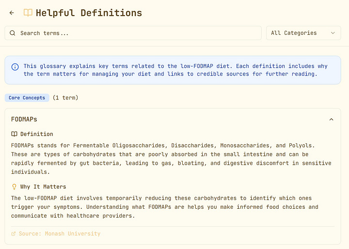 Screenshots from the App