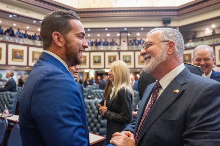 Florida Speaker Daniel Perez and Senate President Albritton