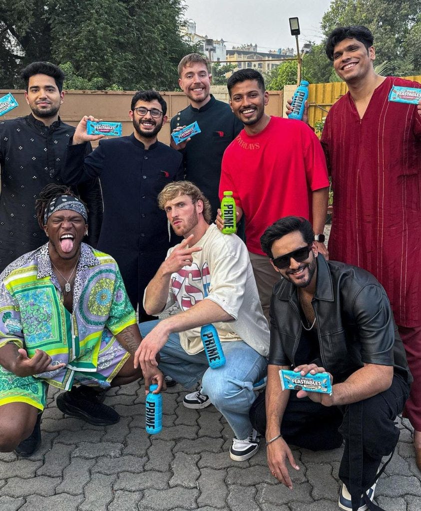 MrBeast, KSI, Logan Paul Launch PRIME & Feastables In India