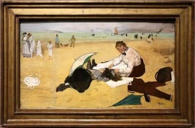 Edgar Degas’ Scène de plage, National Gallery, London, c.1869-70.