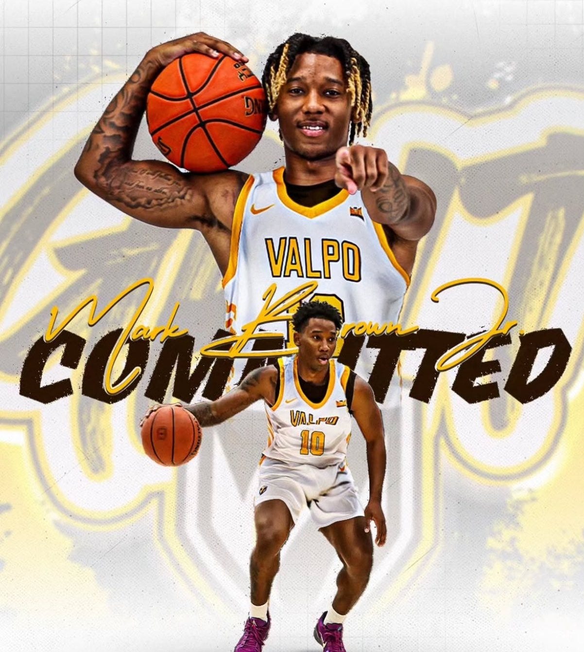 Paul Oren on X: "Snow College (JUCO) point guard Mark Brown Jr. has  verbally committed to @ValpoBasketball per his IG. Brown committed to Omaha  earlier this week, but opened his recruitment after