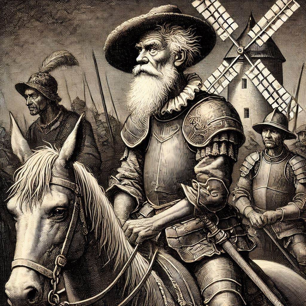 don quixote in the style of dore