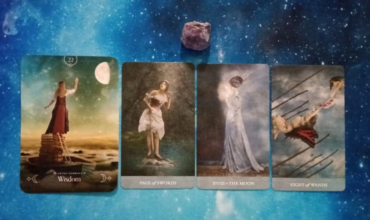 Full Moon & Lunar Eclipse Pick-a-Card Tarot Reading for March 2025, Pile 2, Amethyst, all cards