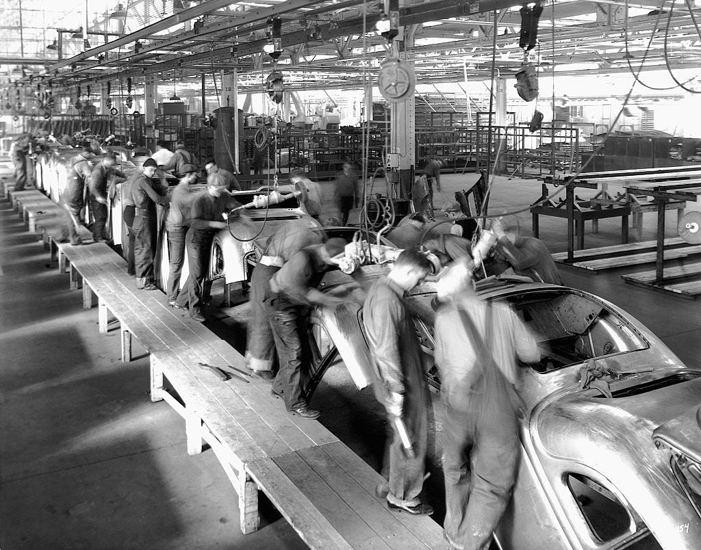 Línea de montaje de automóviles Ford