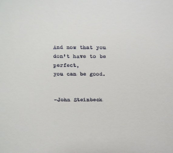 John Steinbeck East of Eden Quote Made on Typewriter