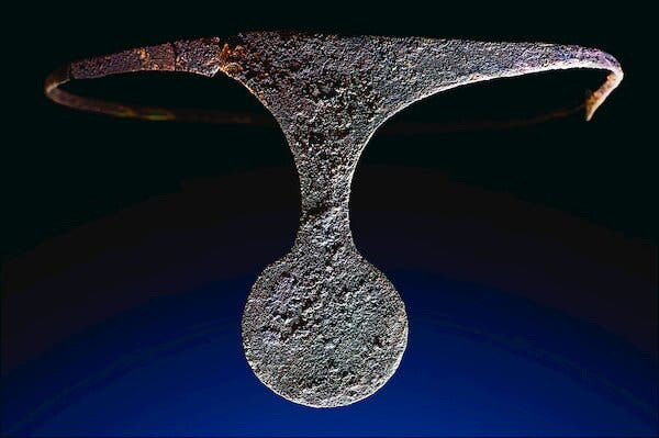 A silver diadem recovered from a 3,700-year-old grave in the La Almoloya archaeological site in southern Spain. A silver diadem recovered from a 3,700-year-old grave in the La Almoloya archaeological site in southern Spain.