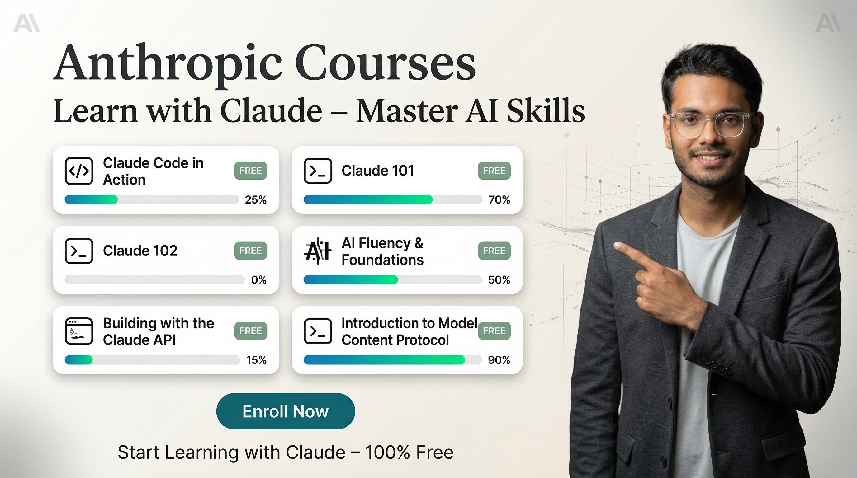 Anthropic Is Giving Away 13 AI Courses (Free + Certificates)