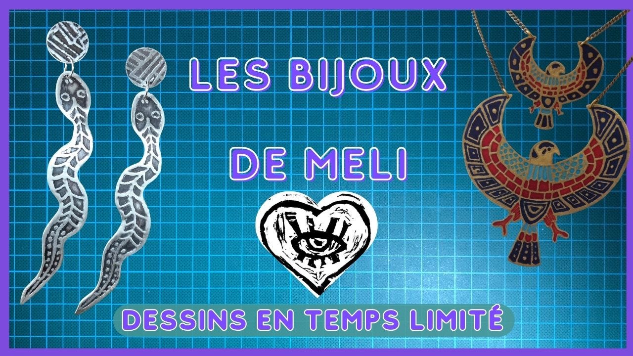 Miniature de la session : on voit une paire de boucles d'oreilles Serpent ainsi qu'un collier représentant le dieu Égyptien Horus.