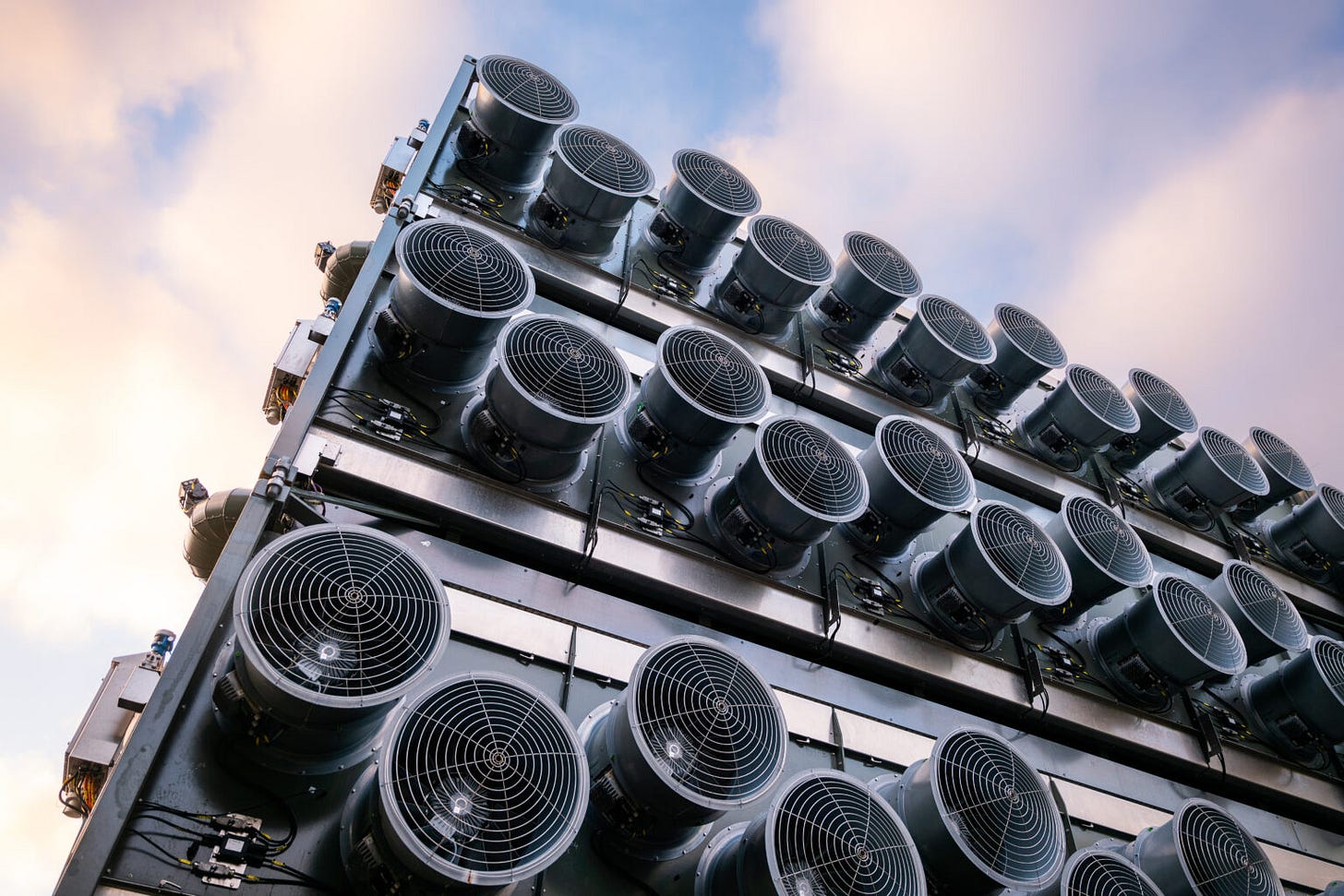 The company Climeworks uses large fans to capture carbon dioxide at its Mammoth facility in Iceland. The company Climeworks uses large fans to capture carbon dioxide at its Mammoth facility in Iceland.