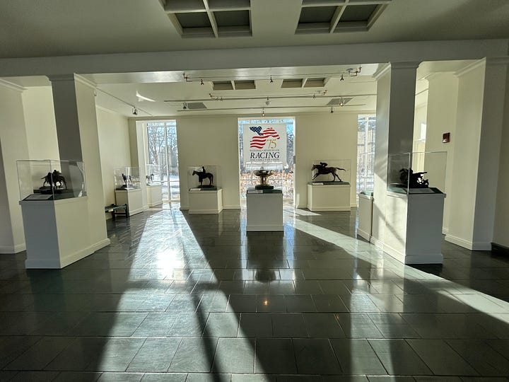 entrance, statue, building, atrium, exhibits, gallery, trophy
