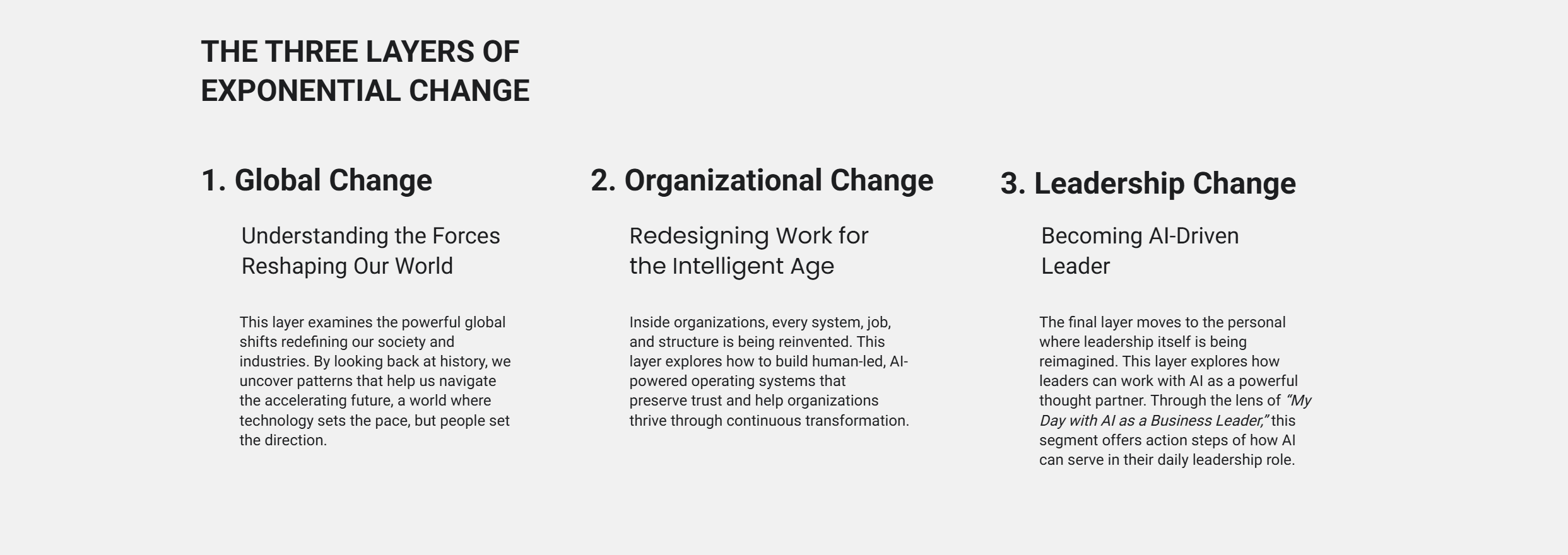 My New Keynote: The Three Layers of Exponential Change