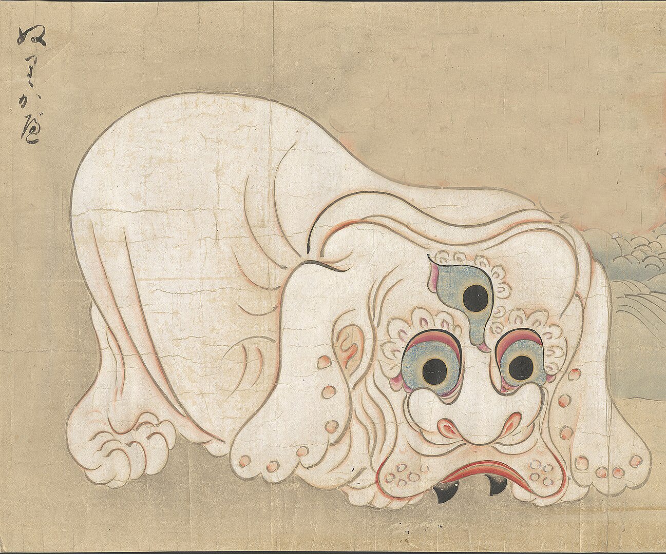 floppy white demon, looks like a puppy