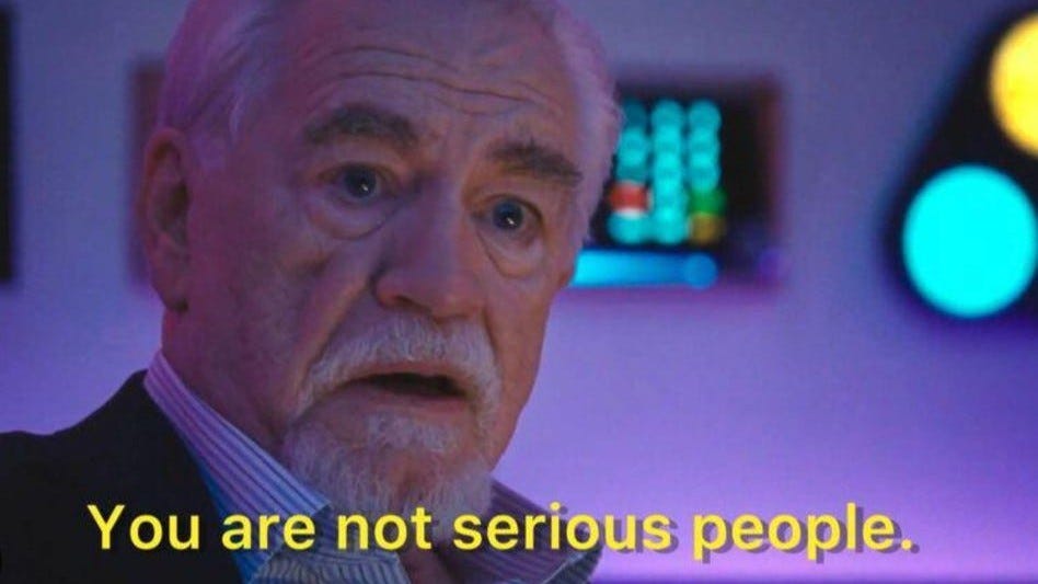 You are not serious people