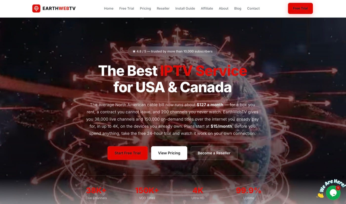 EarthWebTV website screenshot supplied by the publisher