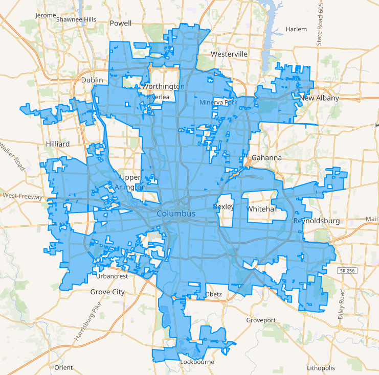 Columbus Ohio city limits