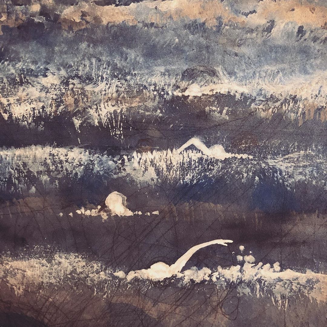 A swimming race