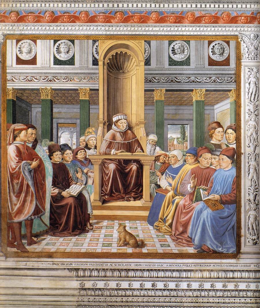 St Augustine Teaching in Rome (scene 6, south wall) by ...