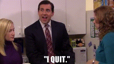 YARN | "I quit." | The Office (2005) - S05E19 Two Weeks | Video gifs by  quotes | 817be690 | 紗
