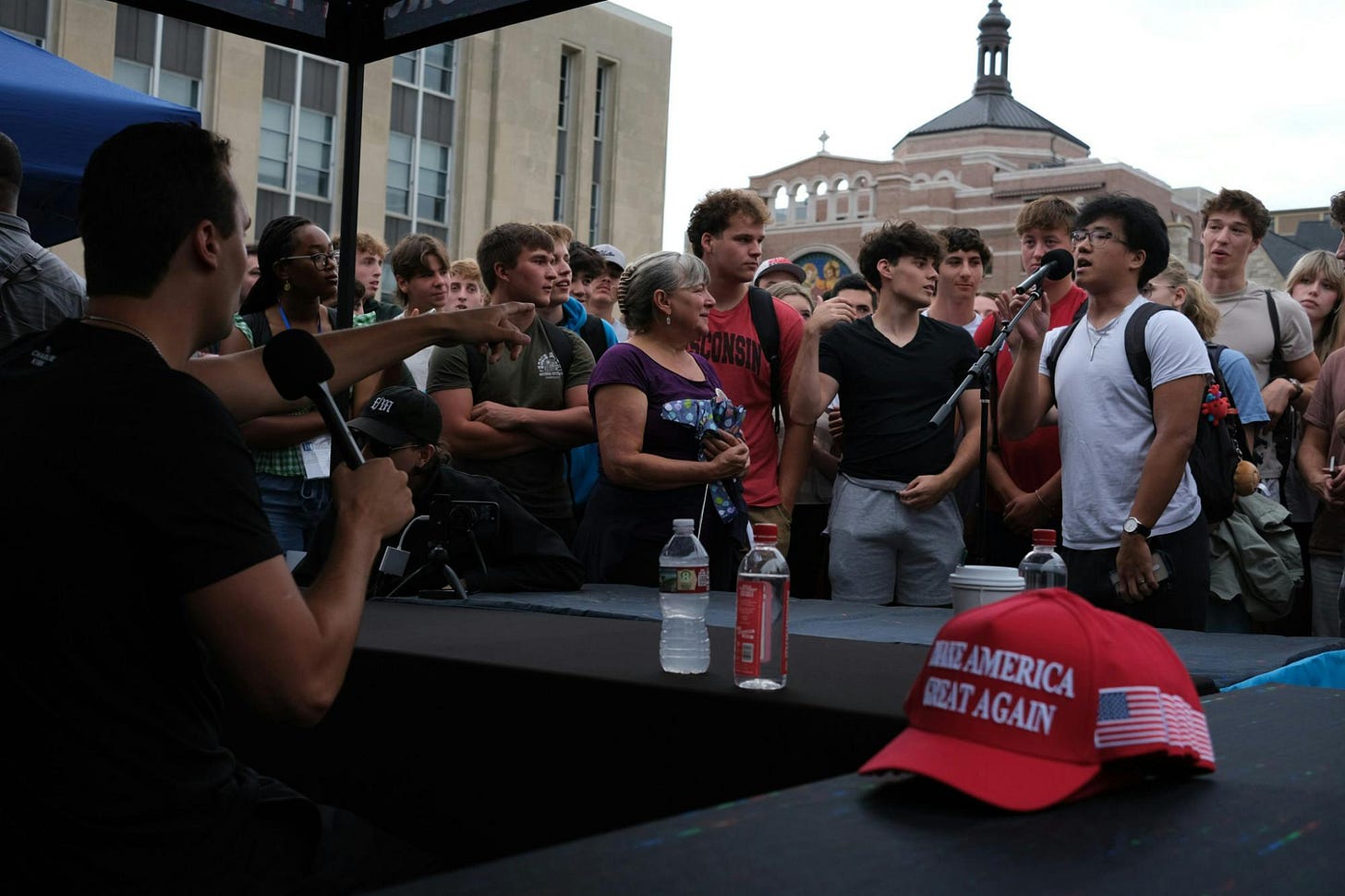 Charlie Kirk floats controversy on Library Mall - The Daily Cardinal
