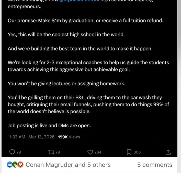 $1 Million in Revenue Guaranteed or We'll Refund Your *High School* Tuition; Teenage Billionaires