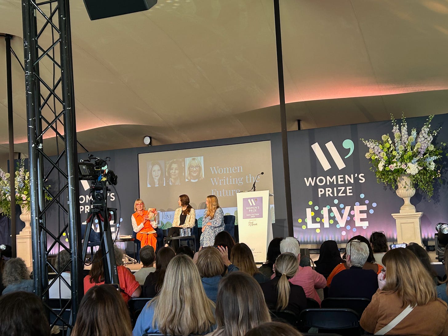 Image of a panel discussion of writers
