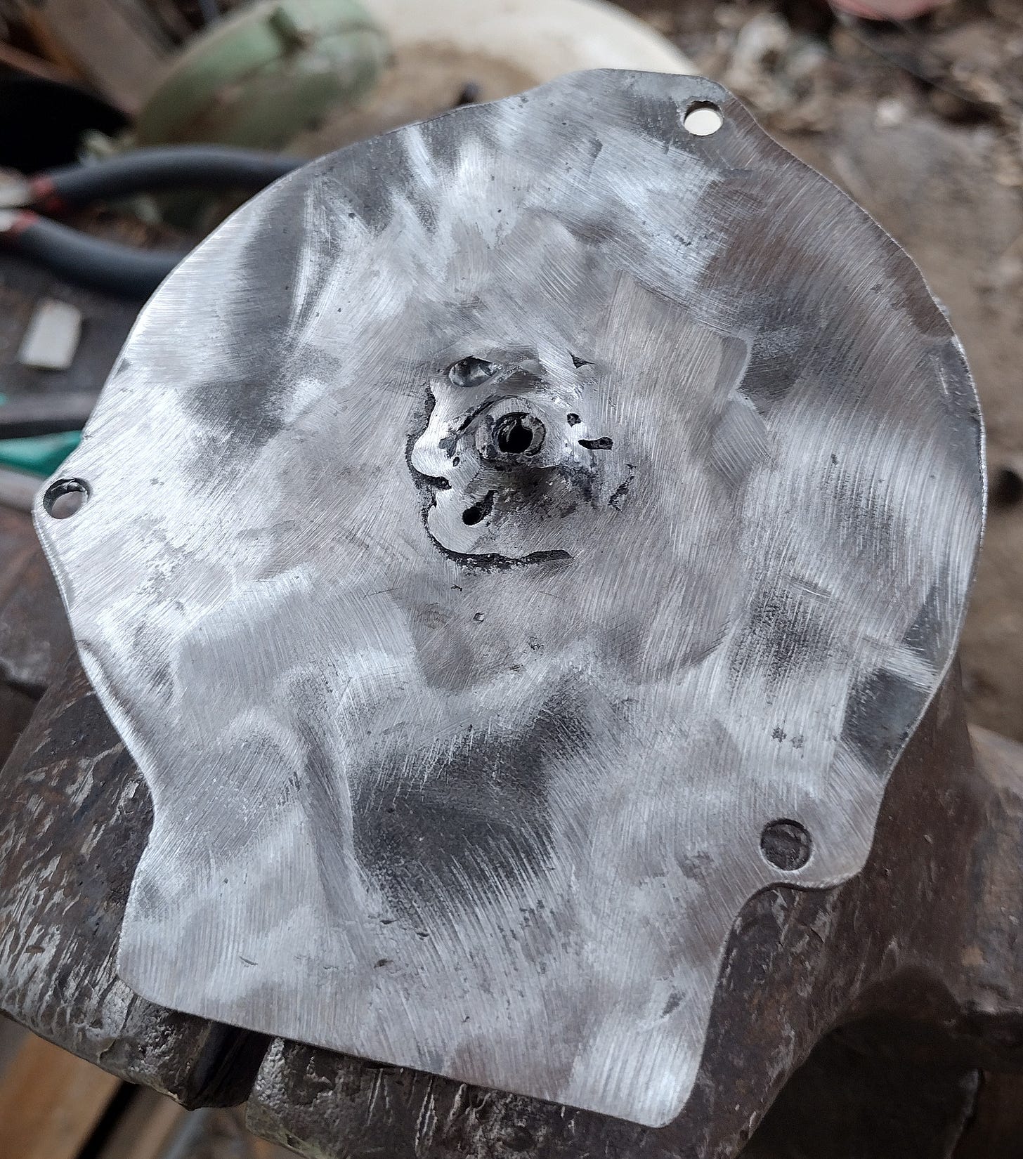 The new part all sanded down