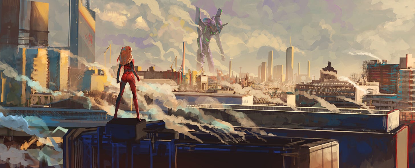 Anime 4096x1661 Neon Genesis Evangelion Asuka Langley Soryu bodysuit