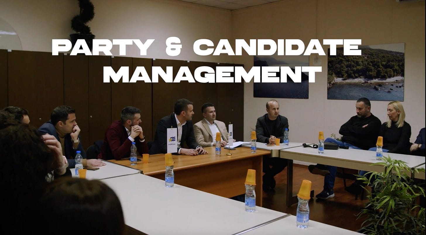 GeoStrategy Website Milojko Spajic Party Candidate Management