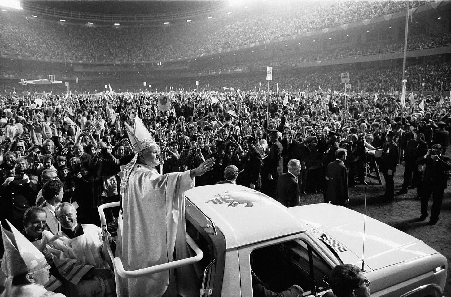 Pope John Paul II at Yankee Stadium, October 1979 Pope John Paul II at Yankee Stadium, October 1979