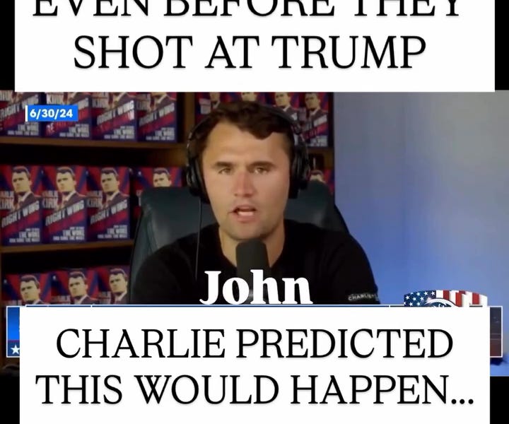 Even Before They Shot Trump, Charlie Predicted This Would Happen...