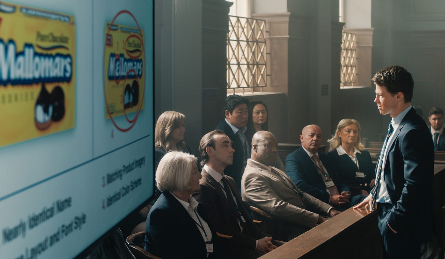 Rudy Baylor, The Rainmaker Season 2 Episode 1 "Dear Uncle Rudy" in court for the Nabisco lawsuit case giving his opening argument Rudy Baylor, The Rainmaker Season 2 Episode 1 "Dear Uncle Rudy" in court for the Nabisco lawsuit case giving his opening argument