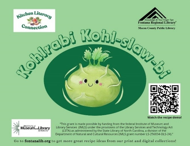 Kohlrabi Kohl-slaw-bi" Fontana Regional Library Recipe Card.