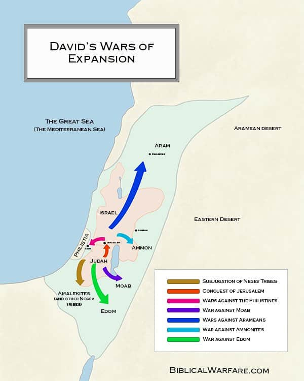 King David's wars of expansion map